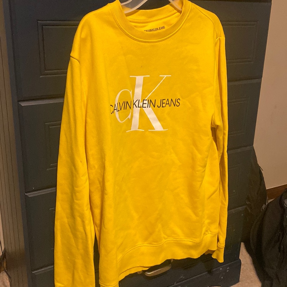 Calvin Klein yellow sweatshirt